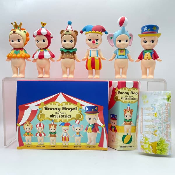 Anime Sonny Angle Mini Figur Circus 1:e 2:e serien Blind Box Samlarobjekt Modell Figur Skrivbordsdekor Barn Födelsedagspresentleksak random 4pcs 2th