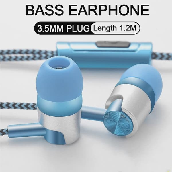 Trådbundna in-ear-hörlurar med mikrofon och volymkontroll, 3,5 mm Red