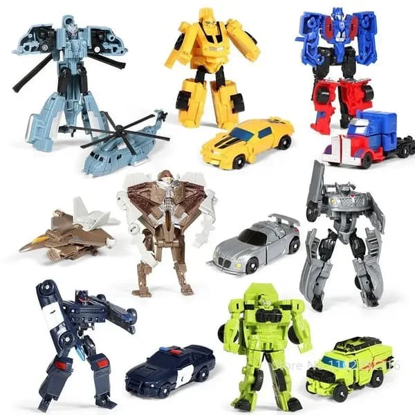 2-i-1 Mini Transformation Robot Billeksak för barn - Action Figur Present & Deformerad modell Model 18
