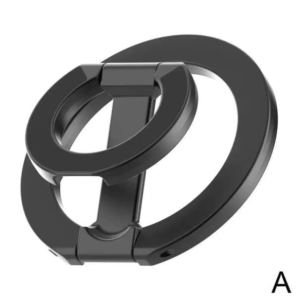 Magnetisk foldbar telefonringholder - bordstativ til Magsafe iPhone 16/15/14/13/12 Pro Max Black