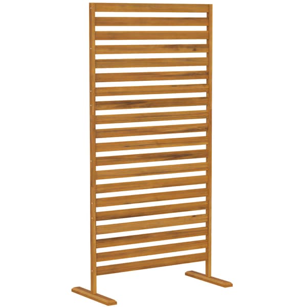 Rumsavdelare i trä 170x80 cm, gitterskärm för trädgård, uteplats, terrass, brun