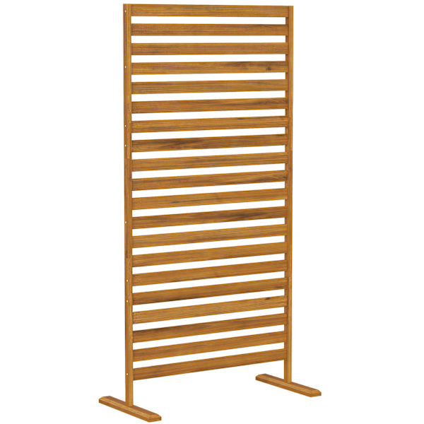 Trærumdeler 170x80 cm, Gitterskærm til udendørs have/terrasse, brun