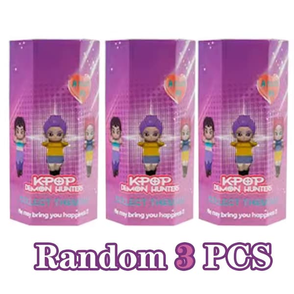 12 st Kpop Demon Hunters PVC-figurer - Tecknad spelbordsdekor och samlarföremål för barn Random 3pcs