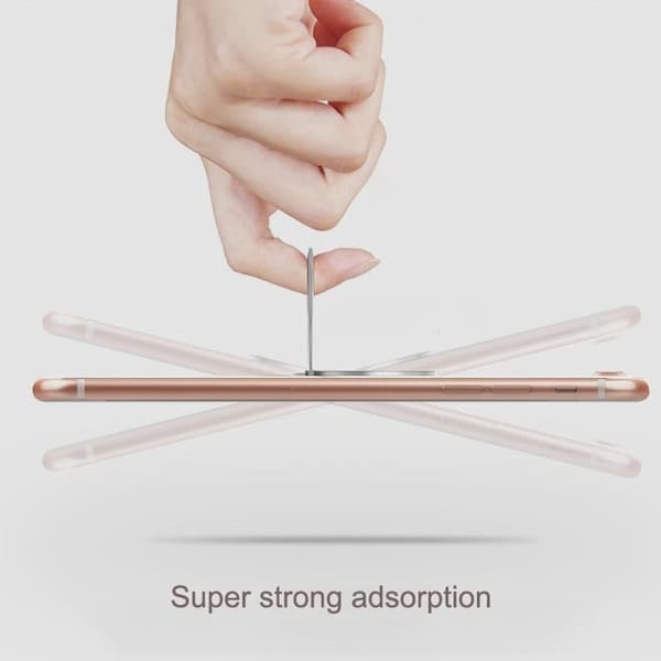 Magnetisk telefonholder til bil med fingerringstik Silver