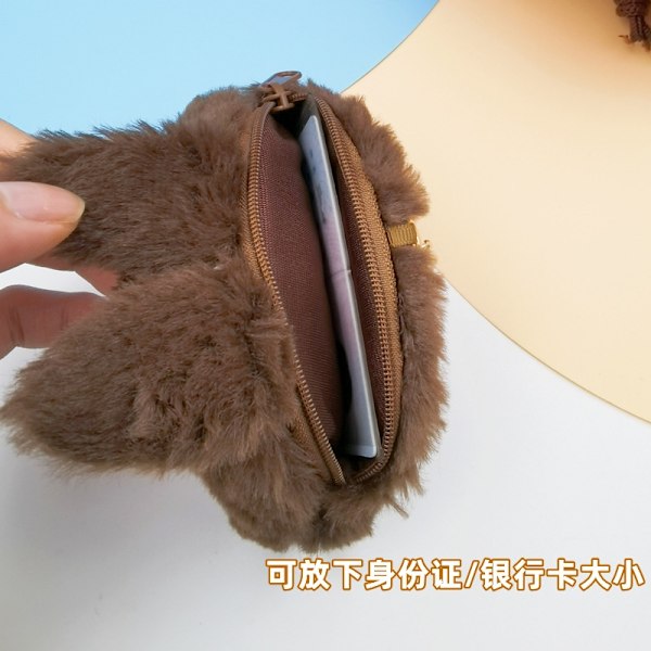 2025 Labubu Shouderväska Söt tecknad docka Ryggsäck Ny student Crossbody-väskor The Monsters Outdoor Travel Bag Toy AZ03-Brown