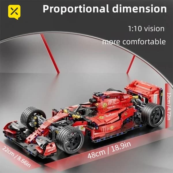 RC Racing Car Building Blocks - High-Tech fjärrkontroll modell leksak för barn - Perfekt julklapp Static models