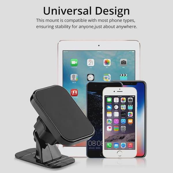 Magnetisk bilhållare för luftventil universal instrumentbräda stativ för iPhone Samsung Xiaomi Black