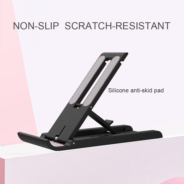 Bærbar, foldbar telefonholder til iPad, iPhone, Samsung, S23, skrivebordsbeslag WHITE