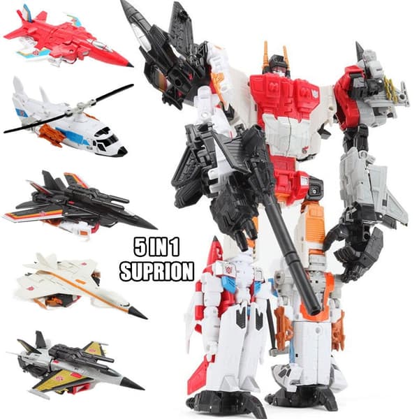 HZX Defensor Bruticus Superion Devastator 5-i-1 6-i-1 Transformation Robot Action Figurer 5IN1 Defensor 12"