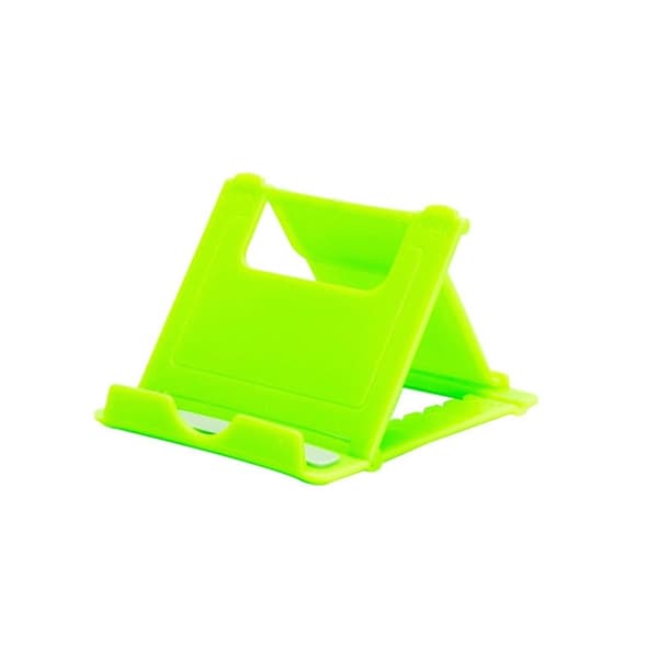 Mini justerbar bærbar universal foldbar plastik telefon- og tabletholder til iPad iPhone Samsung Xiaomi green