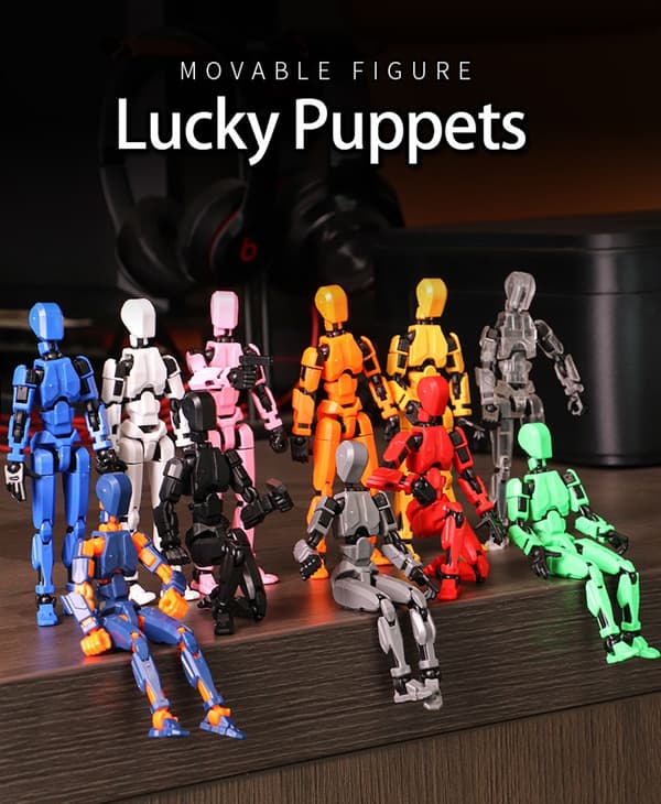 T13 Action Figure – Titan 13, Nova 13 – 3D-printet Multi-Jointed Movable Model Legetøj Orange
