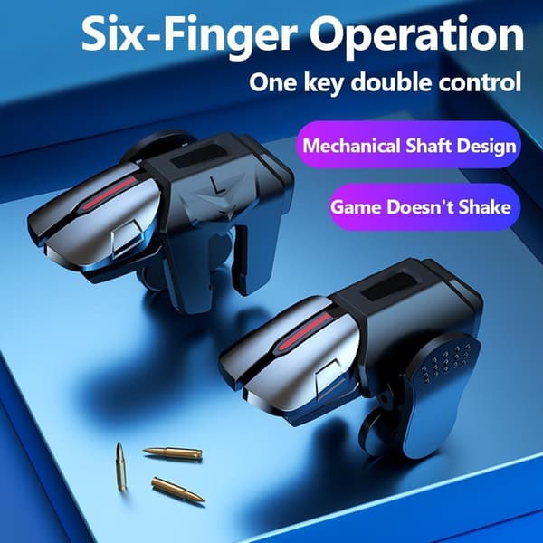2 st mobil gamepad trigger joystick latensfri kontroll för PUBG-spelskjutare eldknappskontroller för iPhone Android-telefon