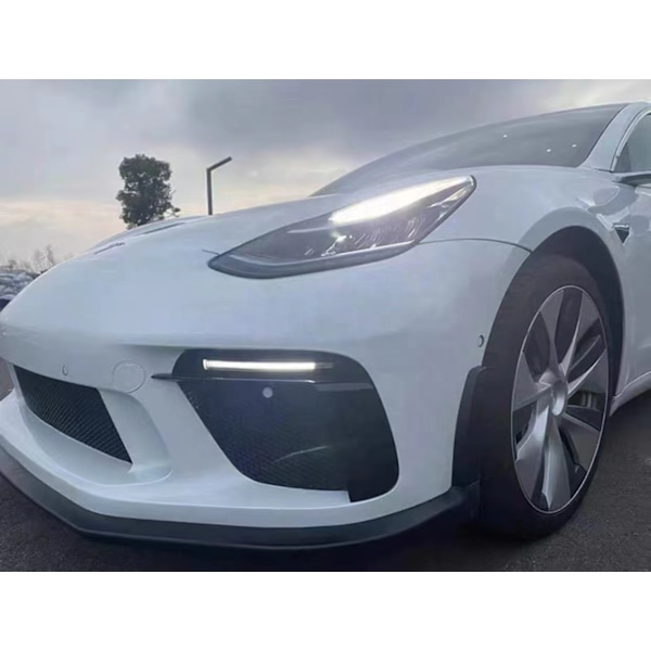 Fabriks direkte PP GT3 stil Karosserisæt Forkofanger Forlæbe Til Tesla Model 3