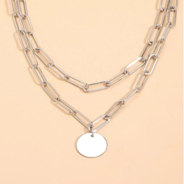 Ny smykke kreativ simpel halskæde halskæde choker Silver