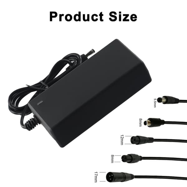 42V 2A oplader med 5 stik til 24V-36V litiumbatteri til elektrisk scootertilbehør EU
