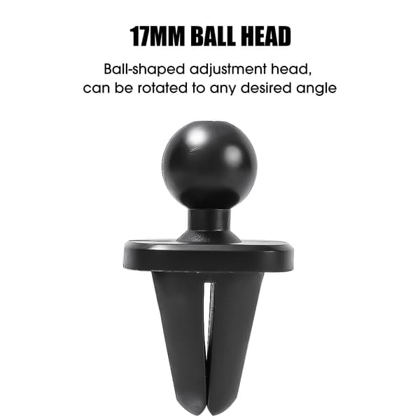 Universel 17 mm kuglehoved bilholder til montering på luftventil Pressing Clip
