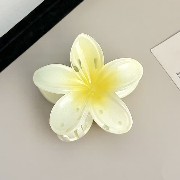 2024 New Vacation Egg Flower Hårspænder Hawaii Beach Claws Bohemian Hårnål til piger white