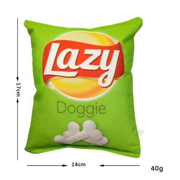 Sjove hundelegetøj med kartoffelchipspose, plys, pibefoder til små, mellemstore hunde, interaktivt pibefoder til hvalpe, tyggelegetøj 5