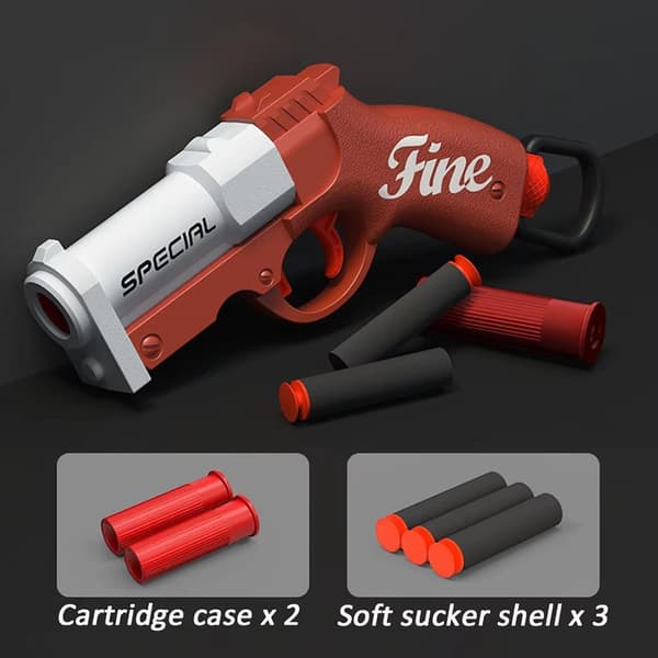 Mini S686 Foam Bullet Blaster Legetøjspistol til udendørs leg - Soft Bullet Launcher til børn black