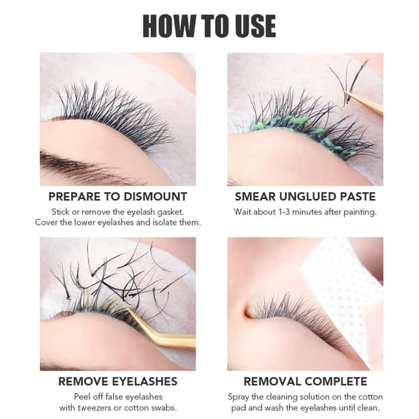 NATUHANA Øjenvippelimfjerner Hurtig aflæsningsadhæsive Professionel cremefjerner til øjenvipper de pestaña Makeup Tools 10g - Original