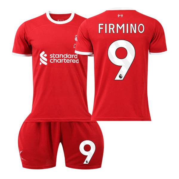 23-24 Liverpool fodboldtrøje nr. 11 Salah 9 Firmino 66 Arnold 10 McAllister trøje top + bukser XS NO.9