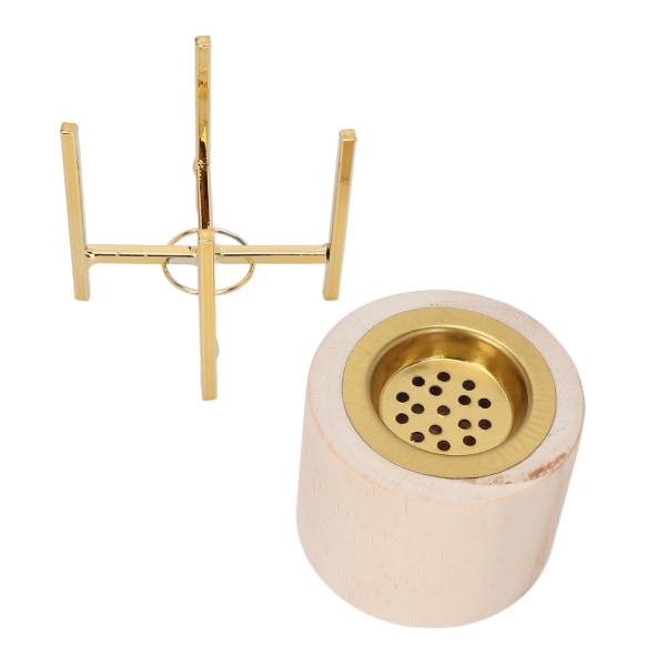 Koristeellinen kynttilänjalka Yksinkertainen tyyli pöytäkoristelu Puinen kynttilänjalka hääjuhliin Kultainen