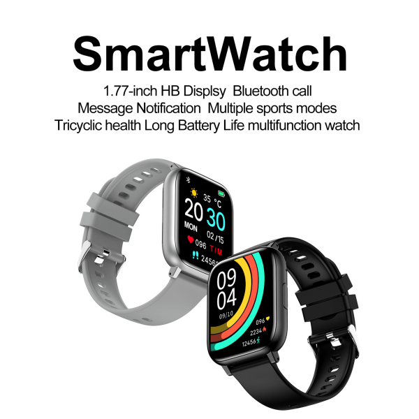 Ur H9 Smart Watch Sundhedsovervågning Bluetooth Call Watch Sports Puls Blood Oxygen Sports Watch knight black