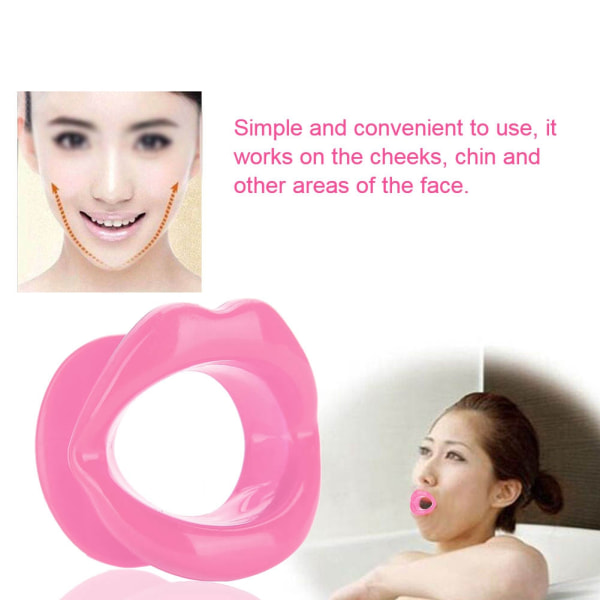 ZFF Silikone Ansigtsløftende Lip Exerciser Mund Muskelstrammer Stramning Anti Rynke Værktøj Pink