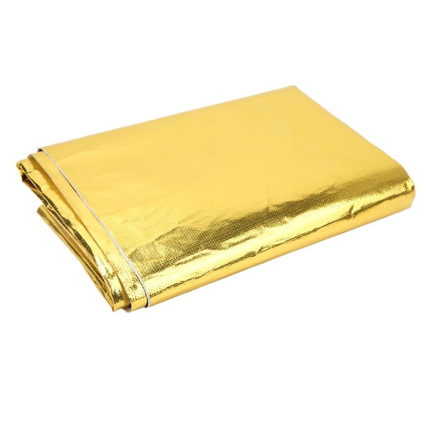 Selvklæbende reflekterende guld Højtemperatur varmeskjold Wrap-tape Termisk isolering til indpakning af ledninger Brændstofledninger Guld