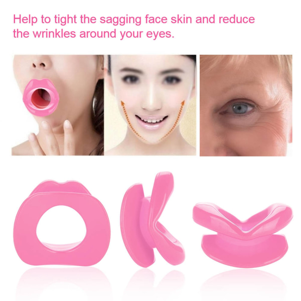 ZFF Silikone Ansigtsløftende Lip Exerciser Mund Muskelstrammer Stramning Anti Rynke Værktøj Pink