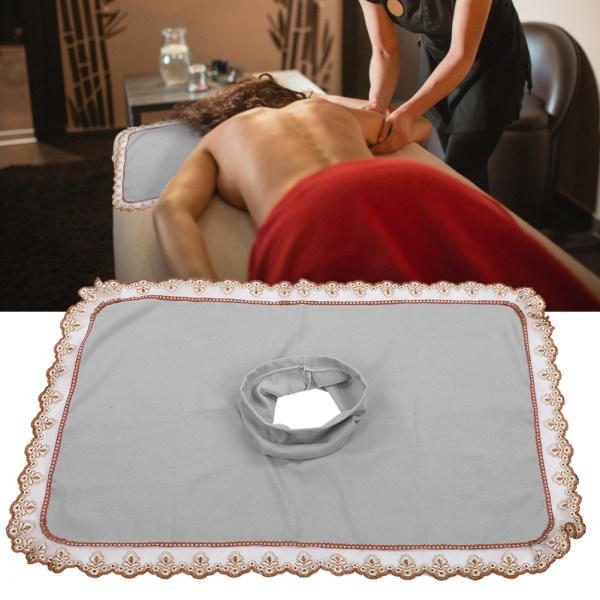 ZFF Spa Massagebord Hovedbetræk Lagen Massage Sengetæppe med hul til Beauty ShopGray