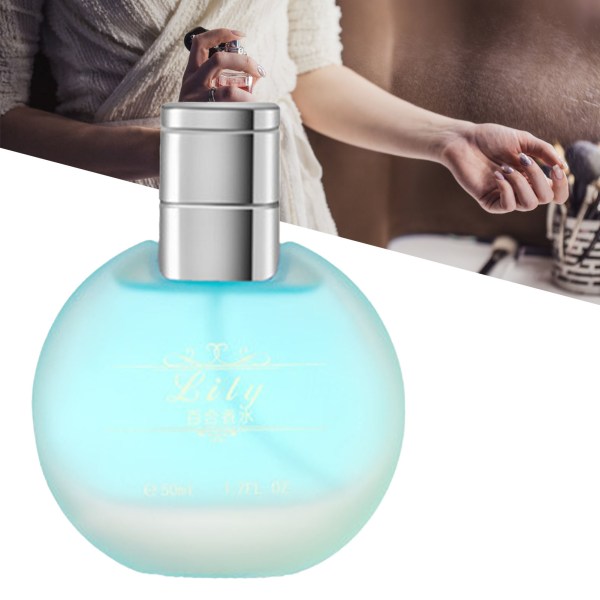 50 ml WC-suihke Pitkäkestoinen kukkainen tuoksu Frosted Bottle Body Body Hajuvesi naisille Lily