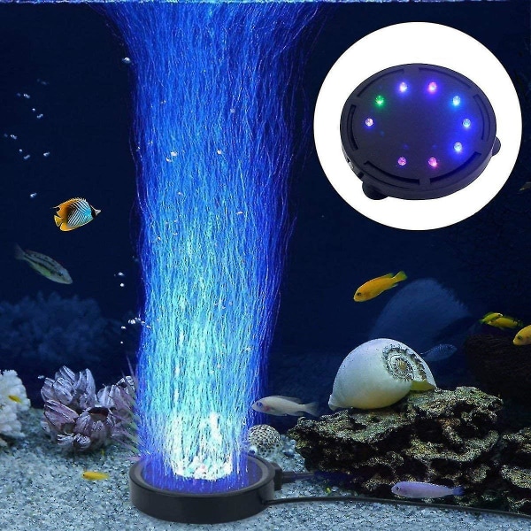 Akvarium bubbellampa med led luftpump för sköldpaddsdekoration