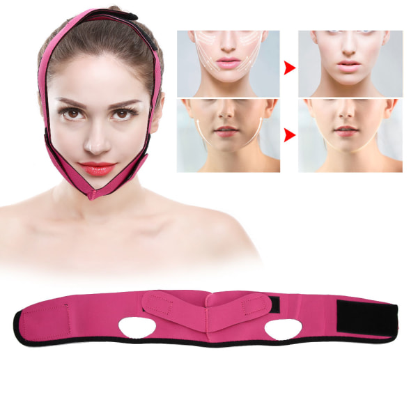 ZFF Face Slimming Belt Hengittävä kaksoisleuan kohottava kiinteyttävä V-kasvojen muotoiluvyö
