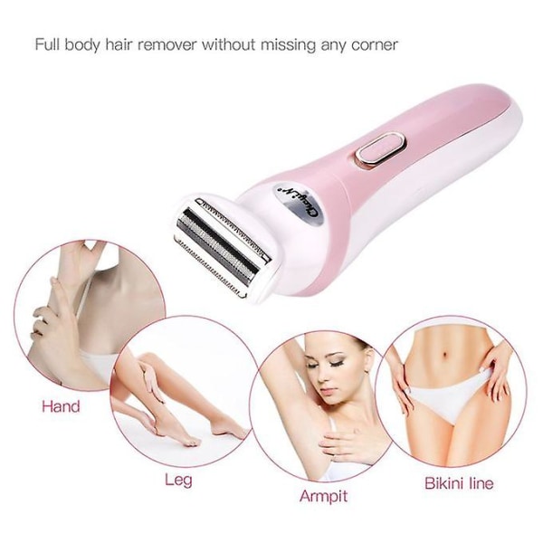 Hårborttagningsanordning Elektrisk rakapparat för damer Silkeslen kropp Bikini hårborttagningstrimmer Batteridriven rakmaskin P34 Hli
