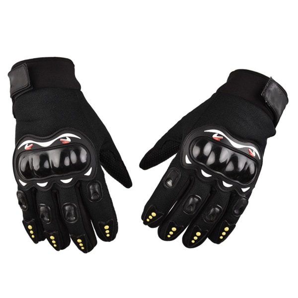 Motorcykelhandsker Touchscreen Hard Knuckle Powersports Racing Handsker til bjergbestigning Cykling Aerobic Sort