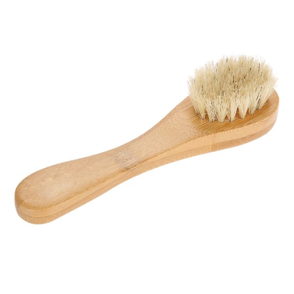 ZFF Trähandtag Ansiktsborste Exfoliating Cleaning Skin Brush Tool