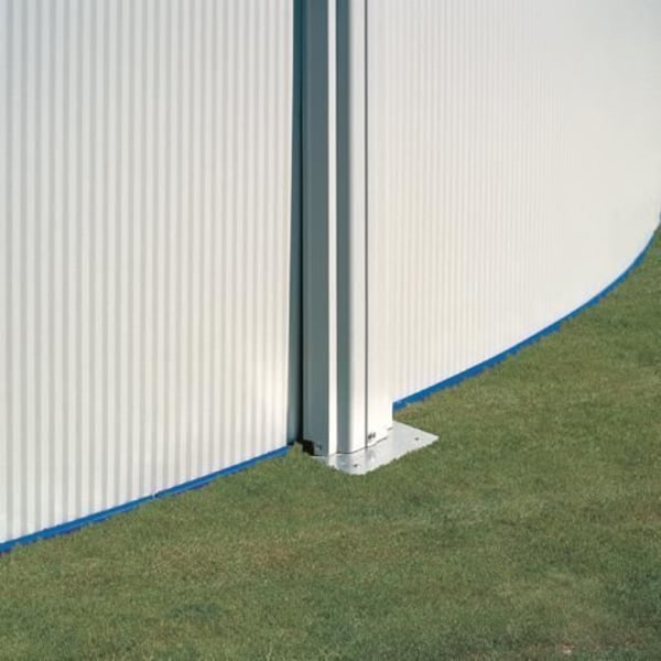 GRE-stål ovanjord poolsats - 634 x 399 x 122 cm - Oval (Levereras med en stege och ett sandfilter)
