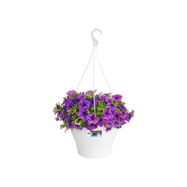 ELHO Korsika 30 hängande blomkruka - Vit - Utomhus &amp; Balkong - Ø 29,4 x H 21,1 cm