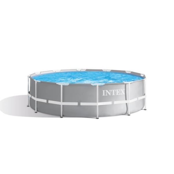 INTEX Tubular Above Ground Pool Kit - Pris Ram - 366 x 99 cm - Rund (levereras med pump, patron och stege) - 26716NP