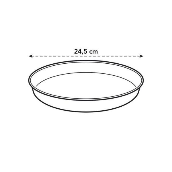 ELHO Loft Urban 24 rund tefat - Exteriör - Ø 24,5 x H 3,3 cm - Okergul