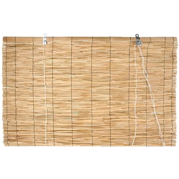 Verdemax 6708 - DEKORATIVT REDSKAP - 1,2x 2,6m Raw Bamboo Siftande rullgardin Nylontrådstängning med