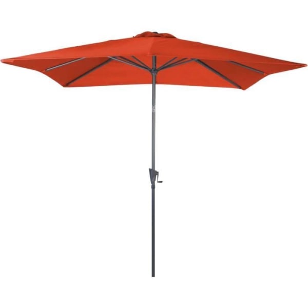 Fyrkantigt parasoll - PROLOISIRS - 250 x 250 cm - Aluminium - Paprikaduk