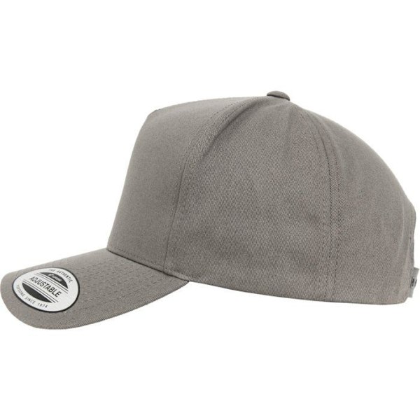 Keps - Flexfit - 5-panel - Grå - 100% bomull - Unisex - Vår/Sommar grå Unik storlek