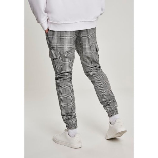 Cargo-housut - Urban Classic - Glencheck - Valkoinen/Musta - Mies - Mukavuus ja Eleganssi vit svart M