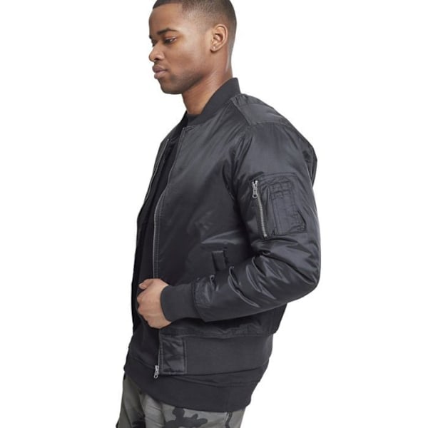 Jakke - Urban Classic - Basic Bomber - Sort - Unisex - Store størrelser sort XXXXXL