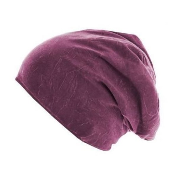 MASTERDIS Stonewashed Purple Long Jersey Beanie URBAN CLASSICS