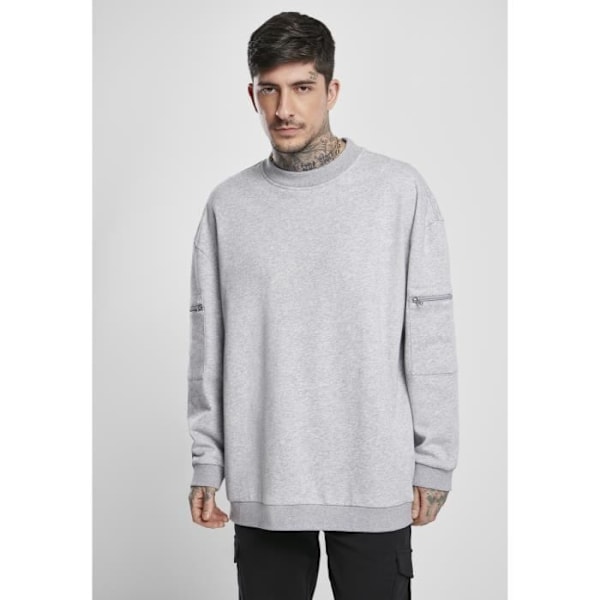 Sweatshirt - Urban Classics - Träningsterry Crew - Grå - Långa ärmar - Rund hals Grå S