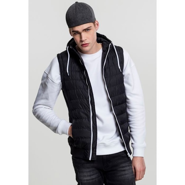 Jacka - URBAN CLASSICS - Bubble Hooded - Svart/Vit - Unisex - Vuxen svart vit M