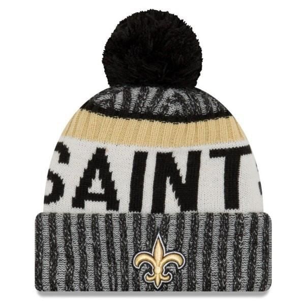 Bonnet NFL - New Era - New Orleans Saints 2017 - Sort - 100% akryl - One size Svart